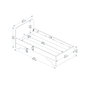 Hanah Home Somier Individual Blanco, Mueble de Dormitorio Elegante y Duradero, 94.4x193.6x80 cm